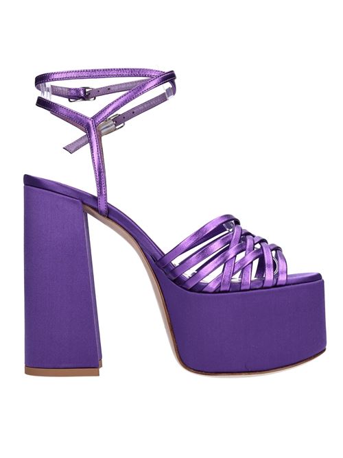 Sandali in raso LELLA BALDI | LT542 NAP. LAM.VIOLA
